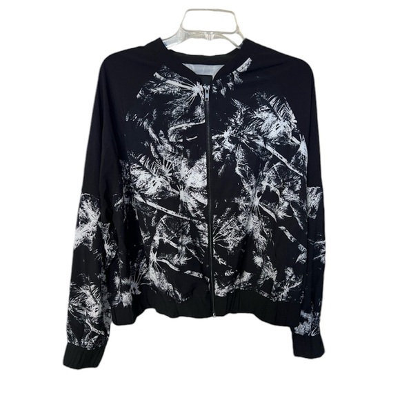 Torrid Lovesick Color Block Bomber Jacket Palms Black grunge Beachcore retro - Picture 1 of 10